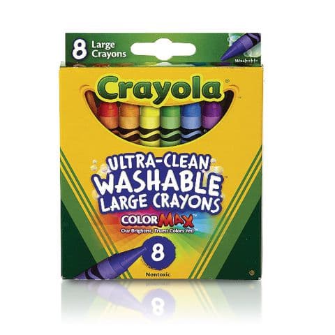 Crayola Ultra Clean Washable Large Crayons - Pack of 8