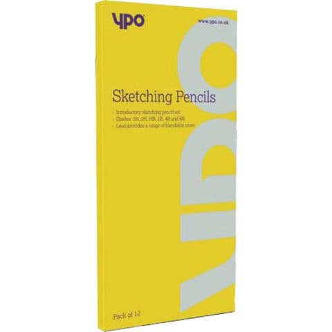 YPO Economy Sketching Pencils, 6B - 2H – Pack of 144
