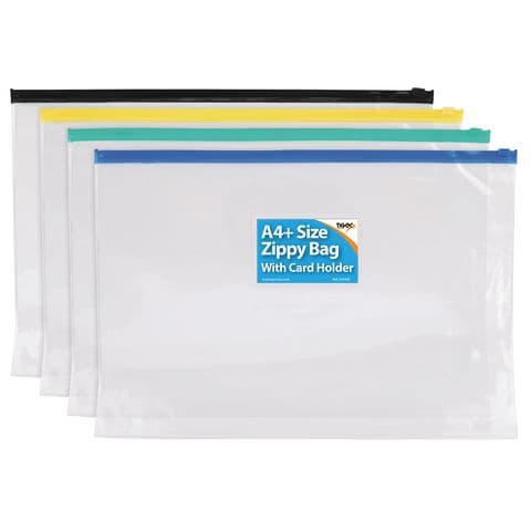 A4+ Zippy Bag with Name Card Holder, Pack of 12