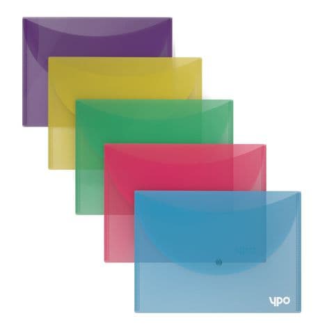 A4+ Stud Wallets, Assorted Pastel Colours, Pack of 5