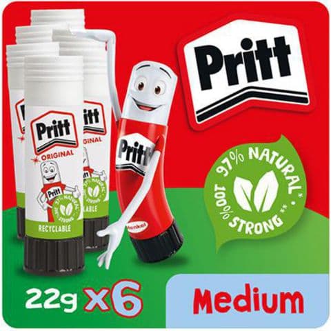 Pritt Original Glue Sticks, 22g - Pack of 6