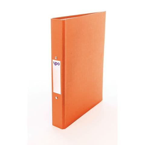 YPO Ring Binder, A4, Paper on Board, 2 Ring, Orange - Pack of 10