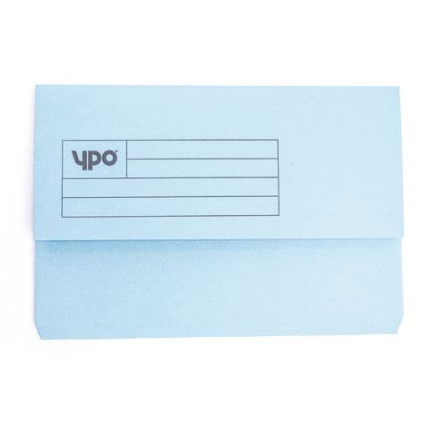 YPO Economy Document Wallet, Foolscap, Blue - Pack of 50.