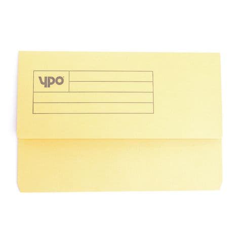 YPO Economy Document Wallet, Foolscap, Yellow - Pack of 50