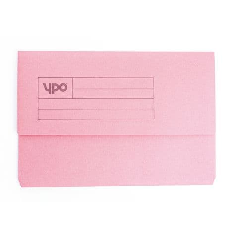 YPO Economy Document Wallet, Foolscap, Red - Pack of 50