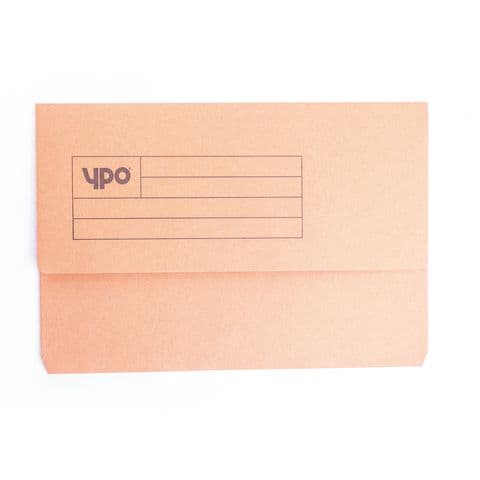 YPO Economy Document Wallet, Foolscap, Orange - Pack of 50