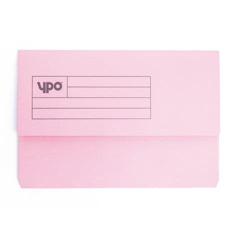 YPO Economy Document Wallet, Foolscap, Pink - Pack of 50