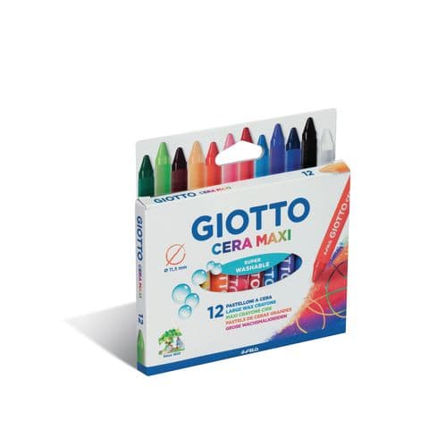 Giotto Jumbo Wax Crayons - Pack of 12