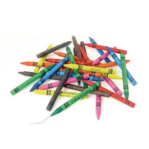YPO Wax Crayons, Assorted Colours – Pack of 8