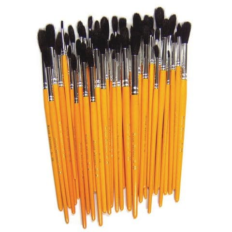 School Paint Brush Assortment - Pack of 50
