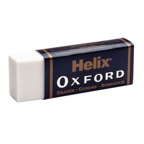 Helix Oxford Plastic Erasers, White – Pack of 20