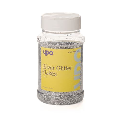 YPO Glitter Flakes, 250g – Silver