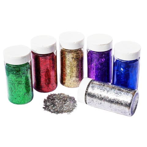 YPO Glitter Strands, Assorted Colours, 150g – Pack of 6 Tubs