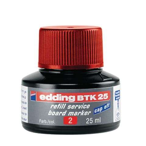 edding BTK25 Drywipe/Whiteboard Marker Refill Ink, Red