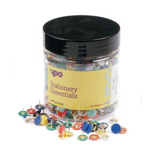YPO Drawing Pins, Assorted – Tub of 1000