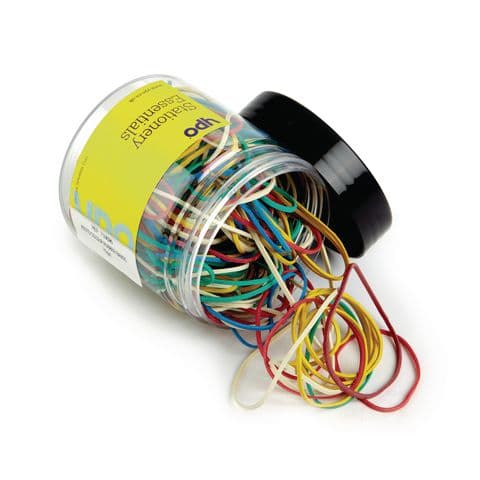 YPO Elastic Rubber Bands, Assorted Colours - 75G