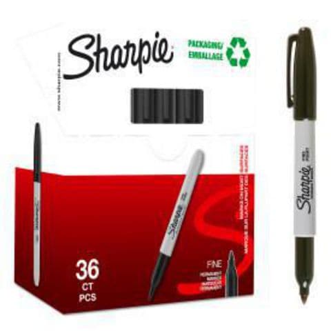 Sharpie&reg; Ultra Fine Permanent Markers, Black – Pack of 36