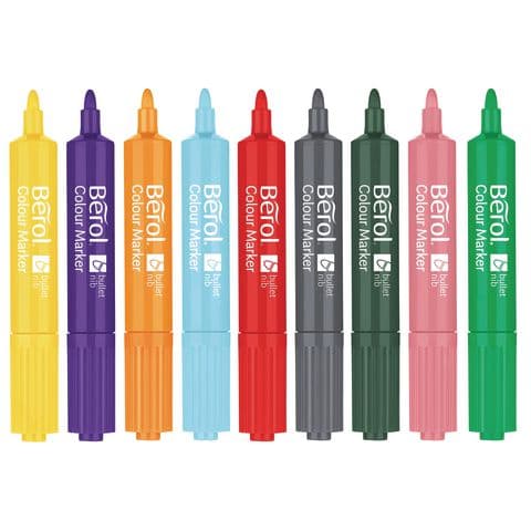 Berol Colourmarkers Round Tip - Pack of 12