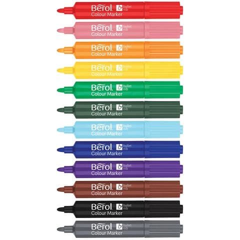 Berol Colourmarkers Round Tip - Pack of 144
