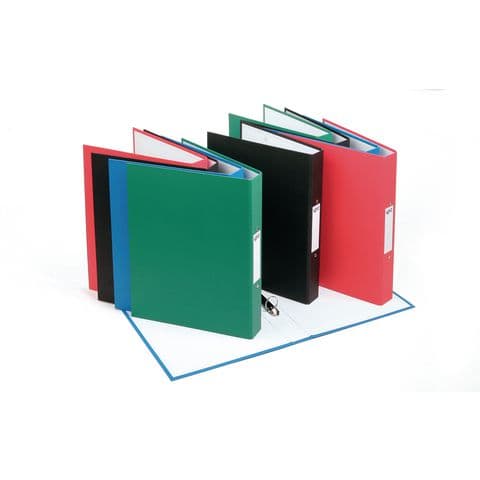 YPO Ring Binder, A4, Paper on Board, 2 Ring, Assorted Colours - Pack of 10