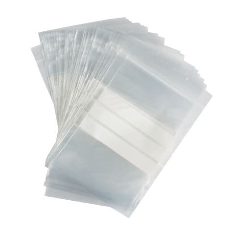 Resealable Polythene Bags - 100 x 140mm. Pack of 100