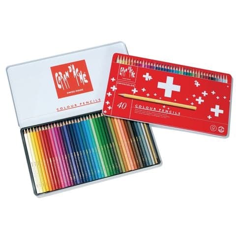 Caran D'Ache Swisscolour Watersoluble Colouring Pencils - Tin of 30