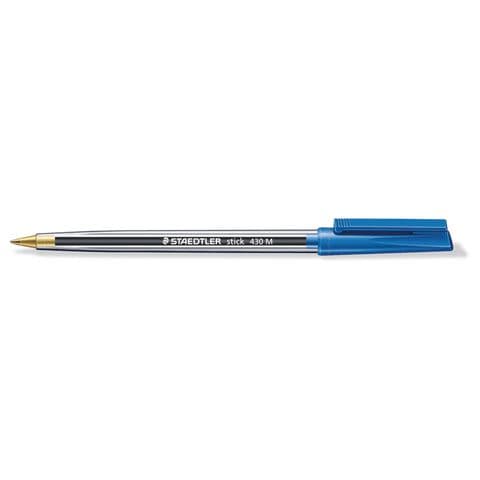 Staedtler 430 Ballpoint Pen, Blue - Pack of 10