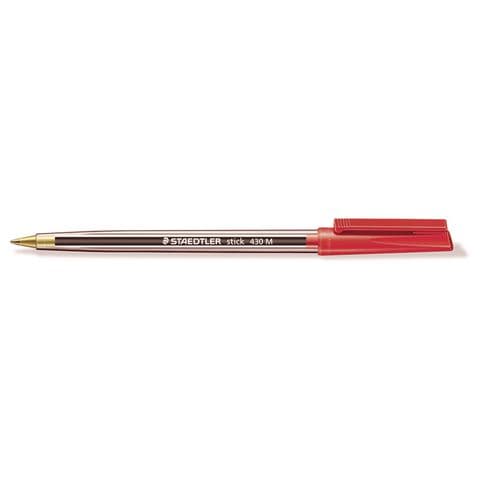 Staedtler 430 Ballpoint Pen  - Red. Pack of 10