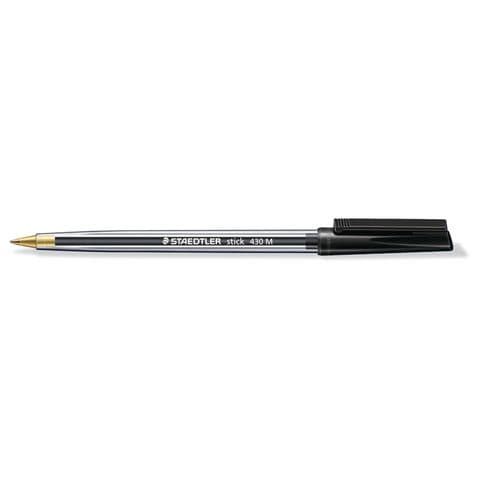 Staedtler 430 Ballpoint Pen, Black - Pack of 10