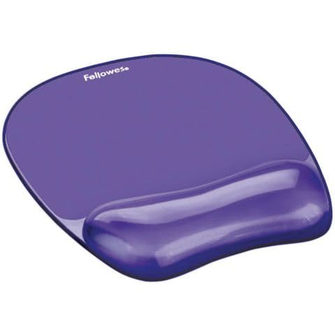 Fellowes Crystals&trade; Gel Mouse Pad with Wrist Support - Purple