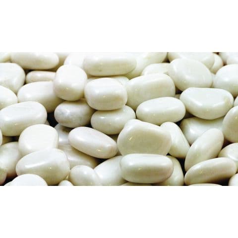 Natural Materials – White Polished Pebbles – Pack of 1kg