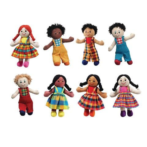 Soft Fabric Community Dolls - Pack of 8