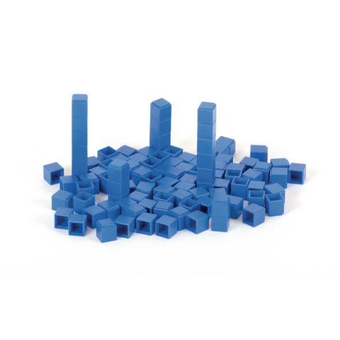 YPO Interlocking Base Ten Cubes, Units, Blue, Pack of 1000