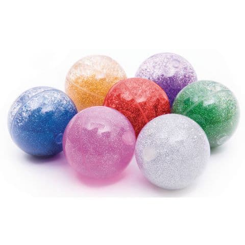TickIt Sensory Rainbow Glitter Balls – Set of 7