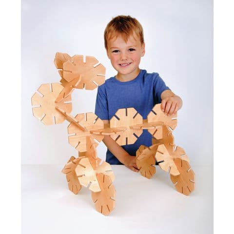 Polydron Wooden Octoplay - 20 Pieces