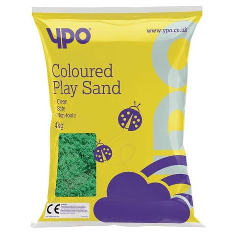 YPO Coloured Play Sand - Green, 4kg