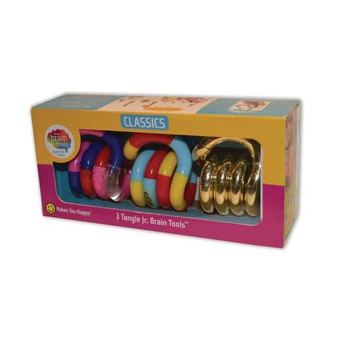 A great value pack. Contains 3 of the most popular Tangles: Junior, Junior Texture and Junior Metallic.
