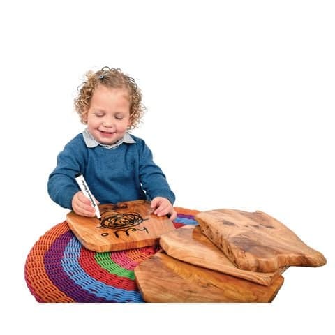 Natural Wooden Writing Boards - Pack of 3.