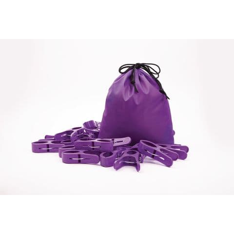Large Pegs, Purple - Pack of 20