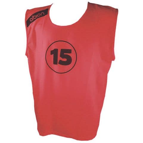 Albion Junior 1-15 Numbered Training Bibs - Red