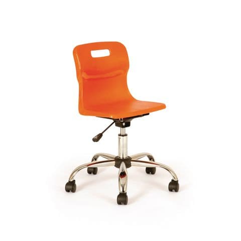 Titan Junior Swivel Chair with Castors - Seat height 355-420mm