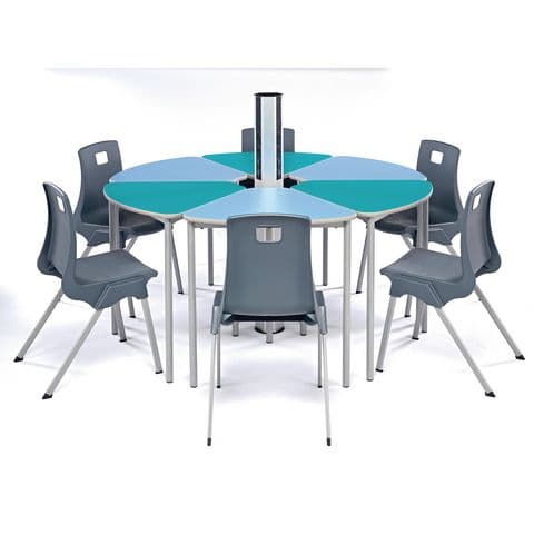 Segga Table, Fully Welded Frame, Charcoal Duraform PU Edges – 710mm(H)
