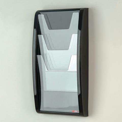 Panorama Wall Mounted Leaflet Dispensers - A4 Leaflets (3 Pockets)