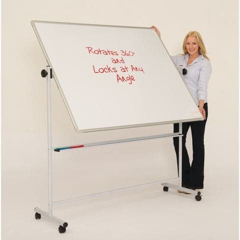 Magnetic Mobile Teaching Swivel Boards - 900(H) x 1200mm(W) - 7 - 10 Working Days Express Delivery