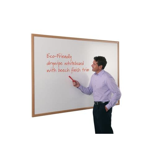WriteOn&reg; Eco-Friendly Whiteboard, Blue Frame - 900(H) x 1200mm(W)