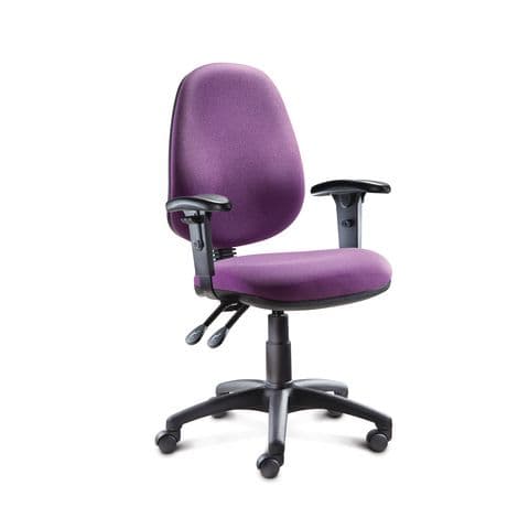 Force High Back Chair with Adjustable Arms