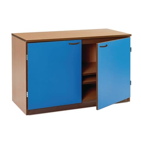 Coloured Cupboard Unit  Beech/Blue  Adjustable Shelves - 656