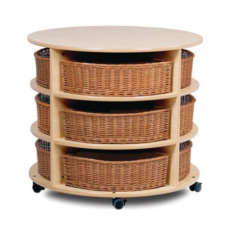 Mobile Circular Storage Unit - with 12 Baskets