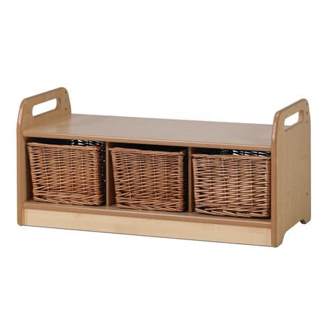 Millhouse Low Level Storage Bench - 3 Baskets