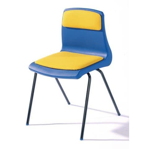 NP Classroom Chair with Seat Pad & Back Pad, Assorted Colours – 460mm(SH)